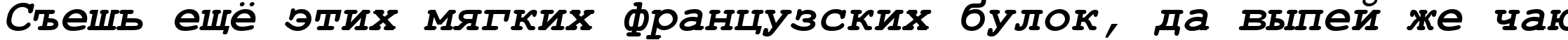 Пример написания шрифтом Courier New Cyr Bold Italic текста на русском