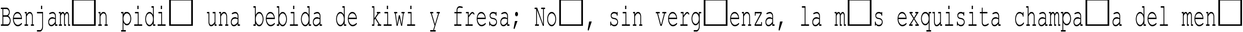 Пример написания шрифтом Courier New Cyr60n текста на испанском