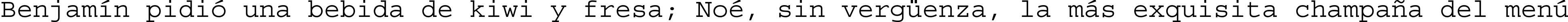 Пример написания шрифтом Courier Std Medium текста на испанском