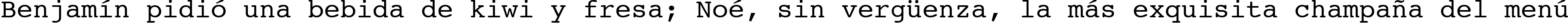 Пример написания шрифтом Courier 10 Pitch BT текста на испанском