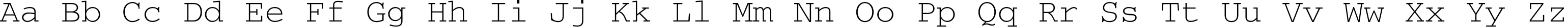 Пример написания английского алфавита шрифтом CourierC
