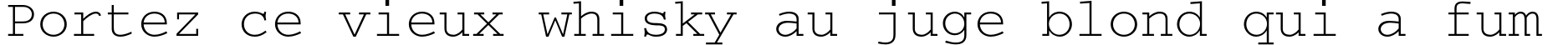 Пример написания шрифтом CourierC текста на французском