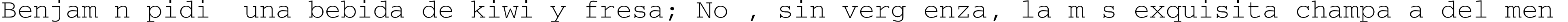 Пример написания шрифтом CourierC текста на испанском