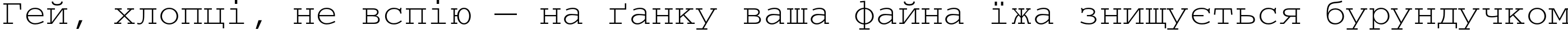 Пример написания шрифтом CourierC текста на украинском