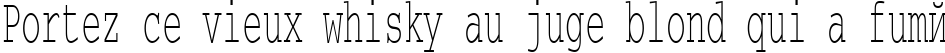 Пример написания шрифтом CourierCTT_50 текста на французском