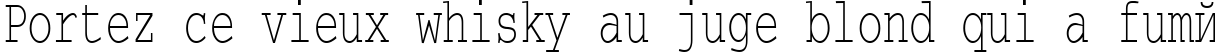 Пример написания шрифтом CourierCTT_65 текста на французском