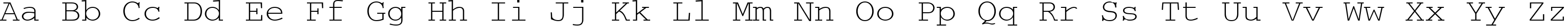 Пример написания английского алфавита шрифтом CourierCyrillic