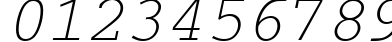 Пример написания цифр шрифтом CourierMCY Oblique