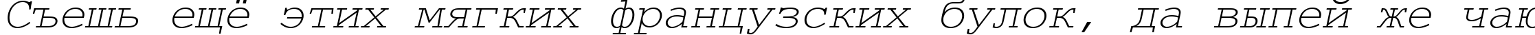 Пример написания шрифтом CourierMCY Oblique текста на русском