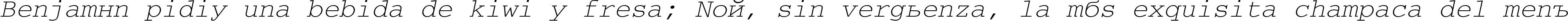 Пример написания шрифтом CourierMCY Oblique текста на испанском