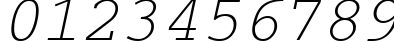 Пример написания цифр шрифтом CourierTM Italic