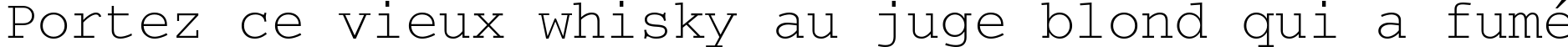 Пример написания шрифтом CourierTT текста на французском