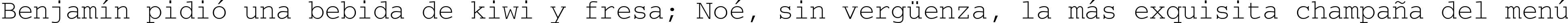 Пример написания шрифтом CourierTT текста на испанском