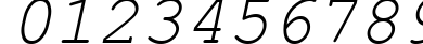Пример написания цифр шрифтом CourtierC Italic