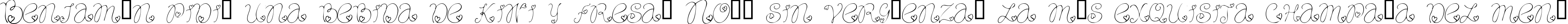 Пример написания шрифтом Craftopia Love текста на испанском