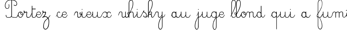 Пример написания шрифтом CrayonE текста на французском