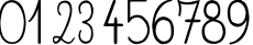 Пример написания цифр шрифтом CrayonE