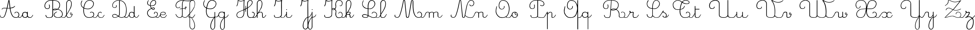 Пример написания английского алфавита шрифтом CrayonL