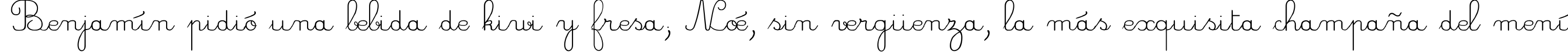 Пример написания шрифтом CrayonL текста на испанском