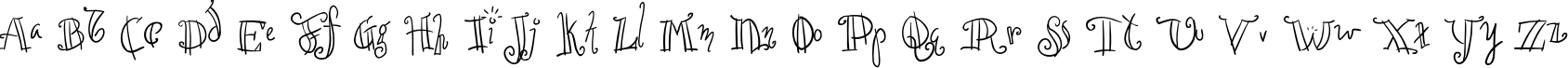 Пример написания английского алфавита шрифтом Croissant