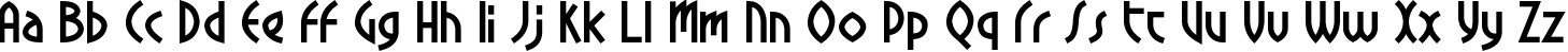 Пример написания английского алфавита шрифтом CrowBeak