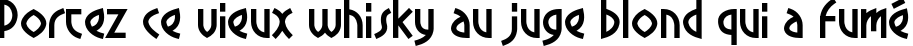 Пример написания шрифтом CrowBeak текста на французском