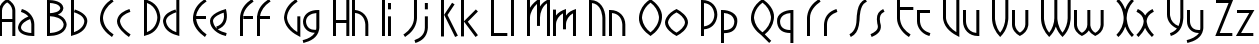 Пример написания английского алфавита шрифтом CrowBeakLight