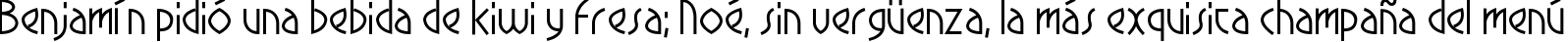 Пример написания шрифтом CrowBeakLight текста на испанском