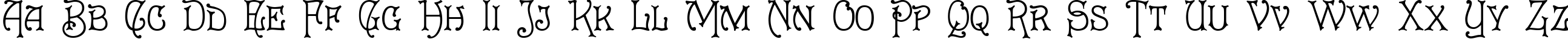 Пример написания английского алфавита шрифтом Cruickshank