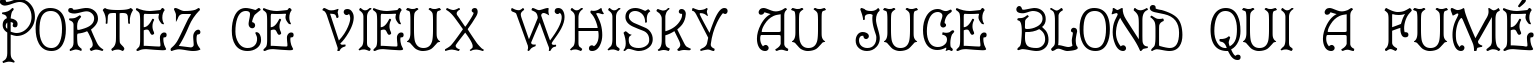 Пример написания шрифтом Cruickshank текста на французском
