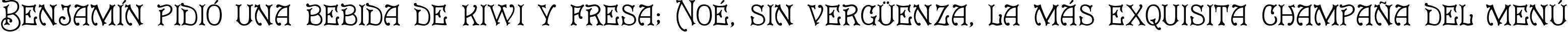 Пример написания шрифтом Cruickshank текста на испанском
