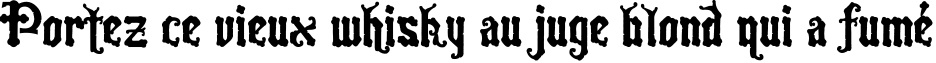 Пример написания шрифтом Crusades текста на французском