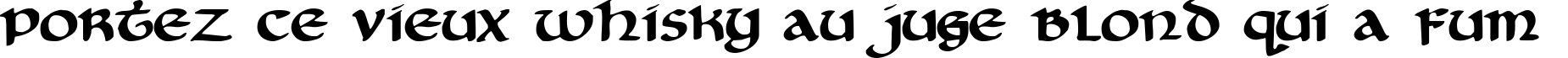 Пример написания шрифтом Cry Uncial текста на французском