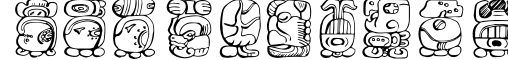 Пример написания цифр шрифтом Cultural Icons