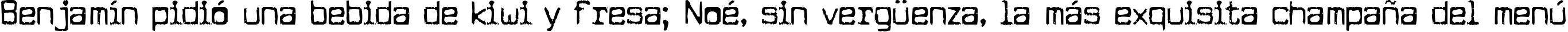 Пример написания шрифтом Cuomotype текста на испанском