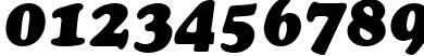 Пример написания цифр шрифтом Cupertino Italic:001.003