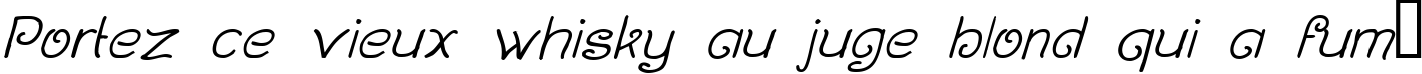 Пример написания шрифтом Curlmudgeon Italic текста на французском