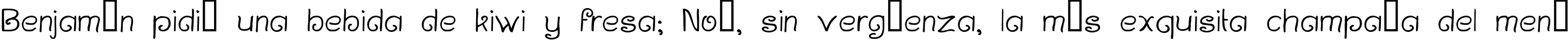 Пример написания шрифтом Curlmudgeon текста на испанском