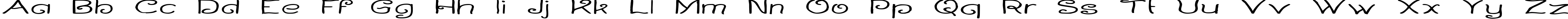 Пример написания английского алфавита шрифтом Curlmudgeon Wideside
