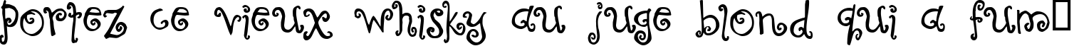 Пример написания шрифтом Curly Coryphaeus текста на французском