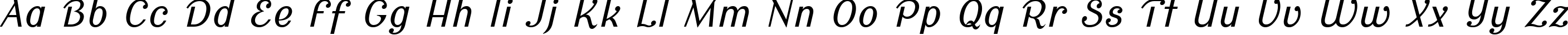 Пример написания английского алфавита шрифтом Cursive Sans