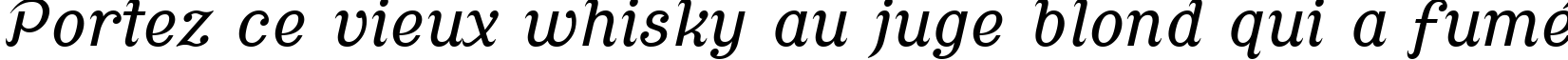 Пример написания шрифтом Cursive Serif текста на французском
