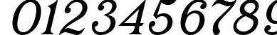 Пример написания цифр шрифтом Cursive Serif