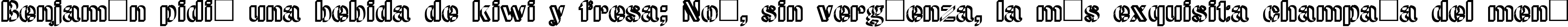 Пример написания шрифтом CW Roundwrite Normal текста на испанском