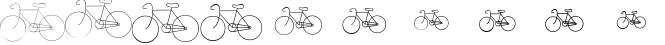 Пример написания цифр шрифтом Cycling