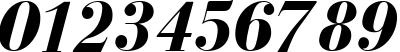Пример написания цифр шрифтом Cyrillic Bold-Italic