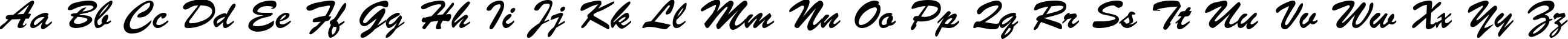 Пример написания английского алфавита шрифтом CyrillicBrush Medium