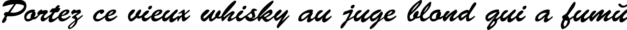 Пример написания шрифтом CyrillicBrush Medium текста на французском