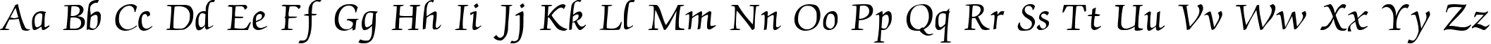 Пример написания английского алфавита шрифтом CyrillicChancellor