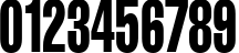 Пример написания цифр шрифтом CyrillicCompressed70
